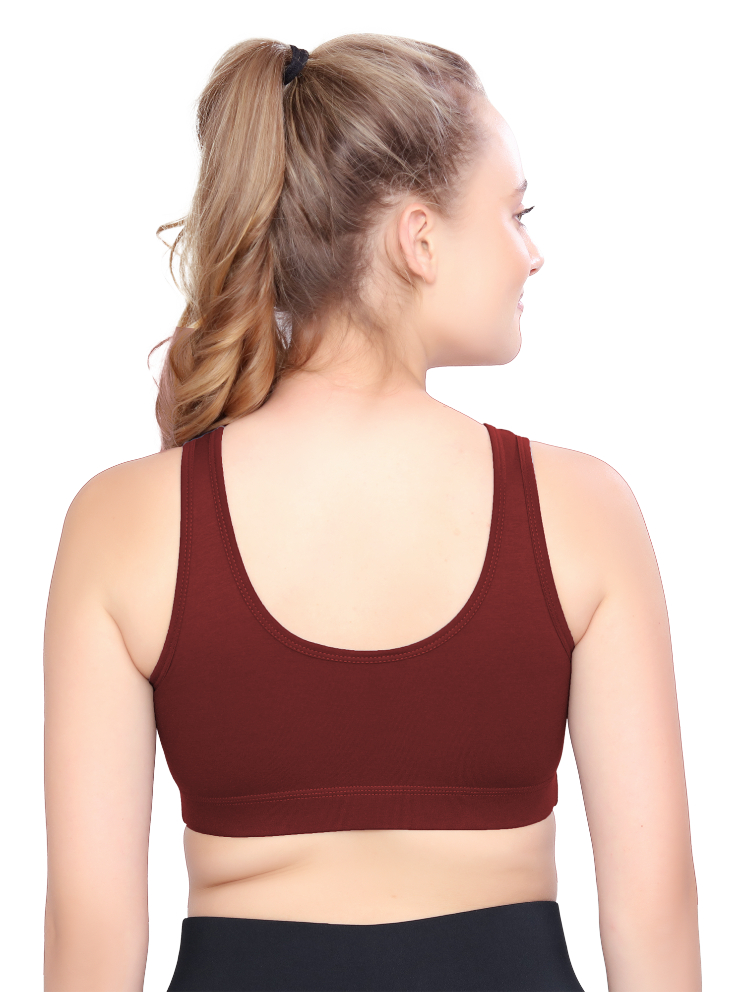 H&F Women's Non Padded Wire-Free Full Coverage Maximum Comfort and support slip on Active Sports Bra