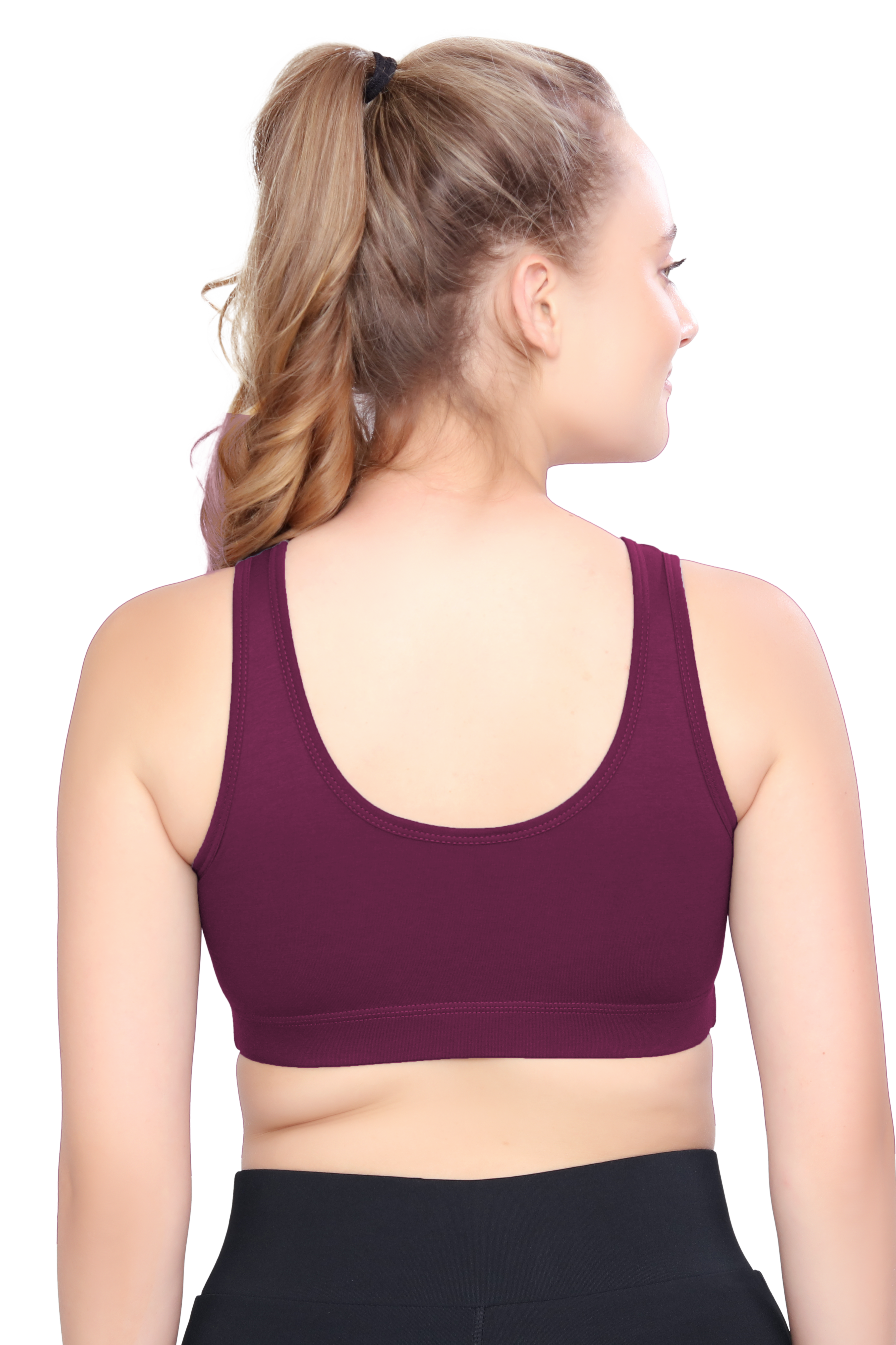 H&F Women's Non Padded Wire-Free Full Coverage Maximum Comfort and support slip on Active Sports Bra