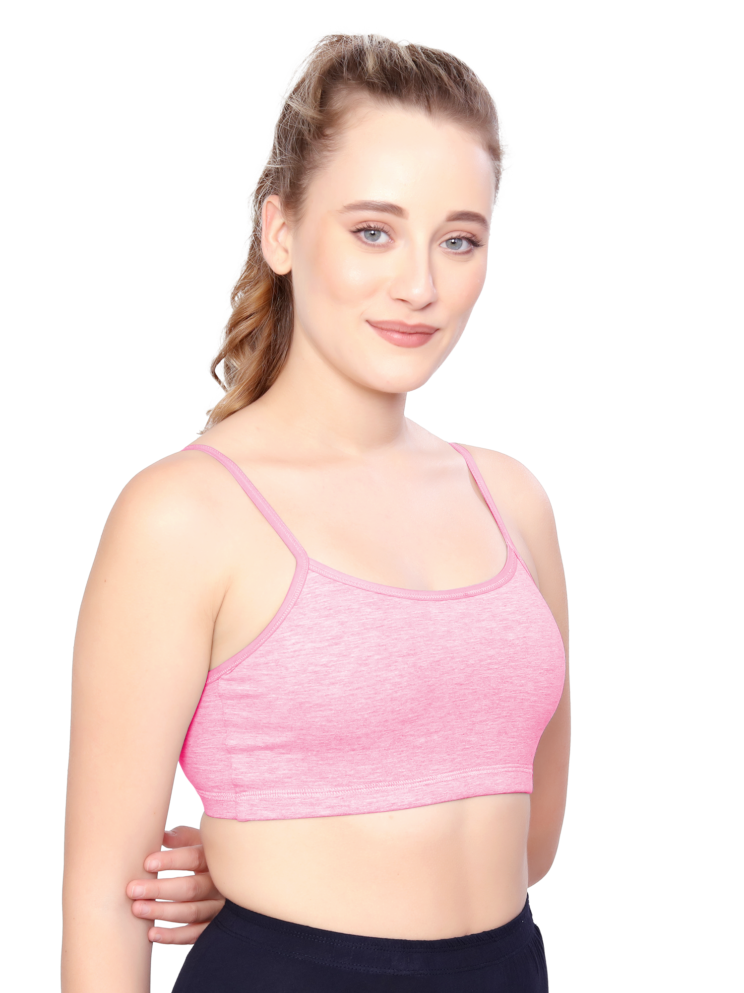 H&F Women's  Non Padded Wire-Free Full Coverage Maximum Comfort and support slip on Active Sports Bra